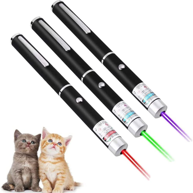 Laser Pointer for Cats Dogs Pet Interactive Toys Laser Presentation Remotes Red Green Purple Light Laser Pointer for Cats Chargeable 1 PCS Pack Red Light USB Rechargeable - BeesActive Australia