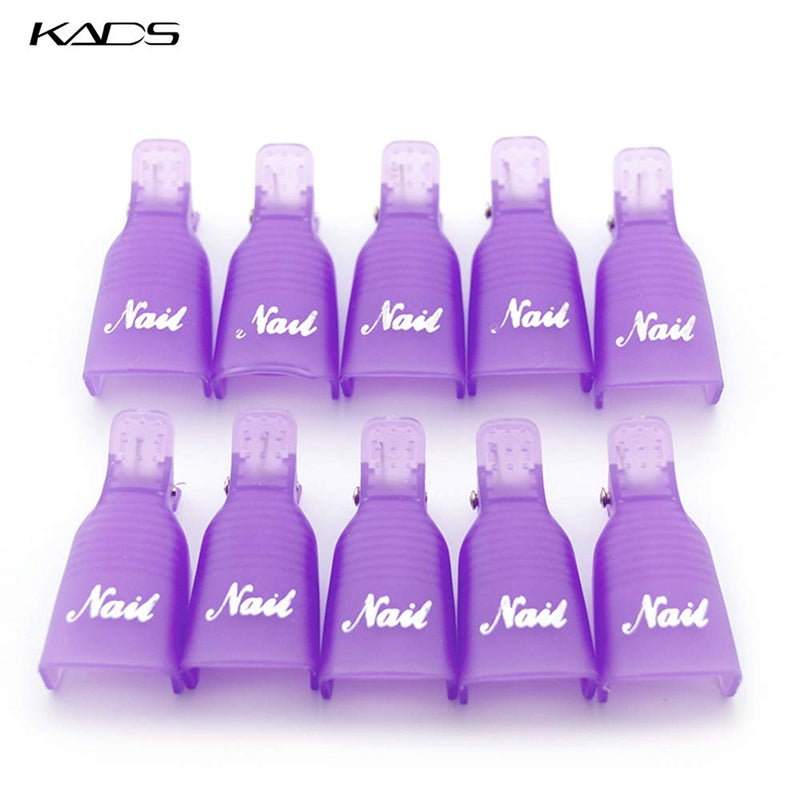 KADS Nail Art Set with 10 Nail Remove Caps 1 Nail Pusher 1 Nail File 2 Nail Brushes 600Pcs Cotton Nail Clean Wipes - BeesActive Australia