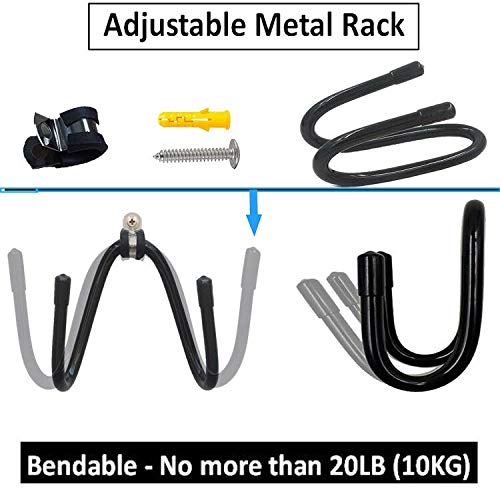 Pmsanzay Surfboard Wall Mount Rack, for Ski and Snowboard Storage Rack, Wakeboard Wall Rack Display Mount, Skateboard Wall Hangers Holder - No More Than 20LB (10KG) - W/Hardware - Black - BeesActive Australia