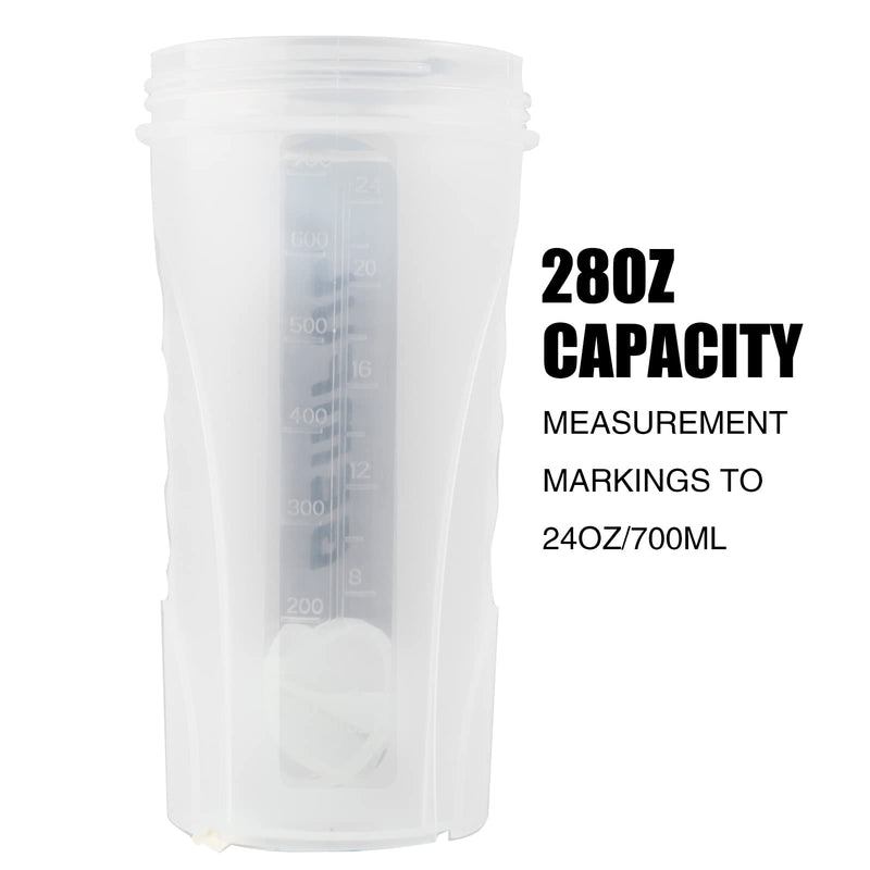 GEMFUL Shaker Bottle for Protein Mixes BPA-Free Leak Proof Smothies Mixer Water Cups 2 Pack 750ml - BeesActive Australia