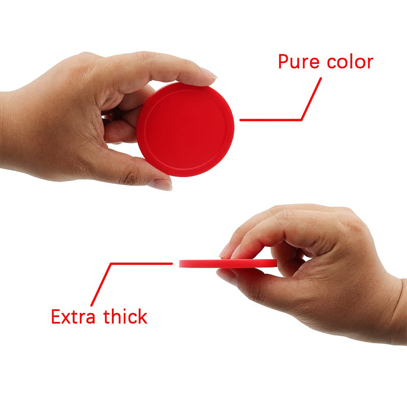 5 Pack Air Hockey Red Replacement, 2.5" in Diameter, Thicker Pucks for Game Tables, Accessories, Equipment - BeesActive Australia