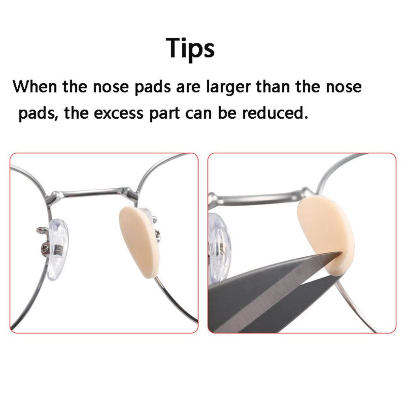 BDHI 40 Pairs Eyeglass Nose Pads Soft Foam D Shape Anti Slip Nose Pads Adhesive Eye Glasses Replacements Nose Pad for Glasses Bridge for Glasses Eyeglasses Sunglasses Spectacles(Y02-40) - BeesActive Australia