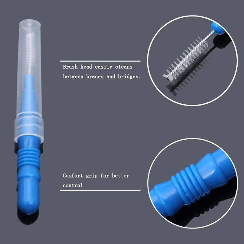 100 Pieces Interdental Brush, Toothpick Tooth Flossing Head Oral Dental Hygiene Brush,Dental Floss Stick Tooth Cleaning Tool - BeesActive Australia