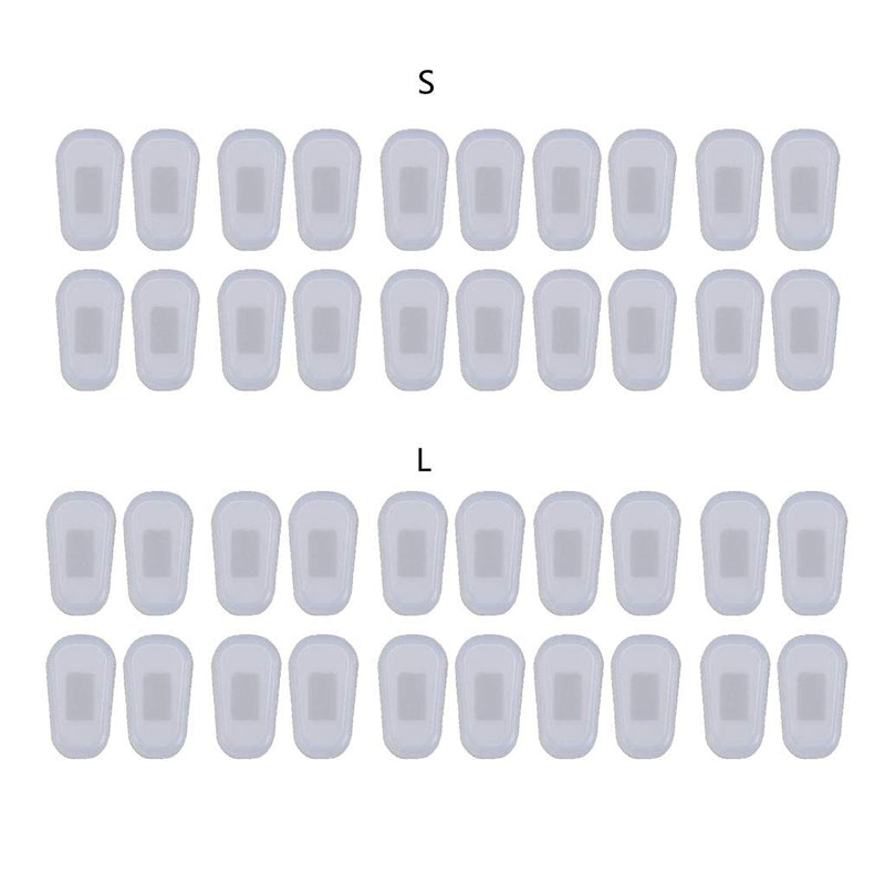 6Wcveuebuc 10 Pairs Push-in Eyeglass Nose Pads Soft Silicone Air Cushion Glasses Replacement Nosepad Anti-Slip Nose Bridge Pads Kit - BeesActive Australia