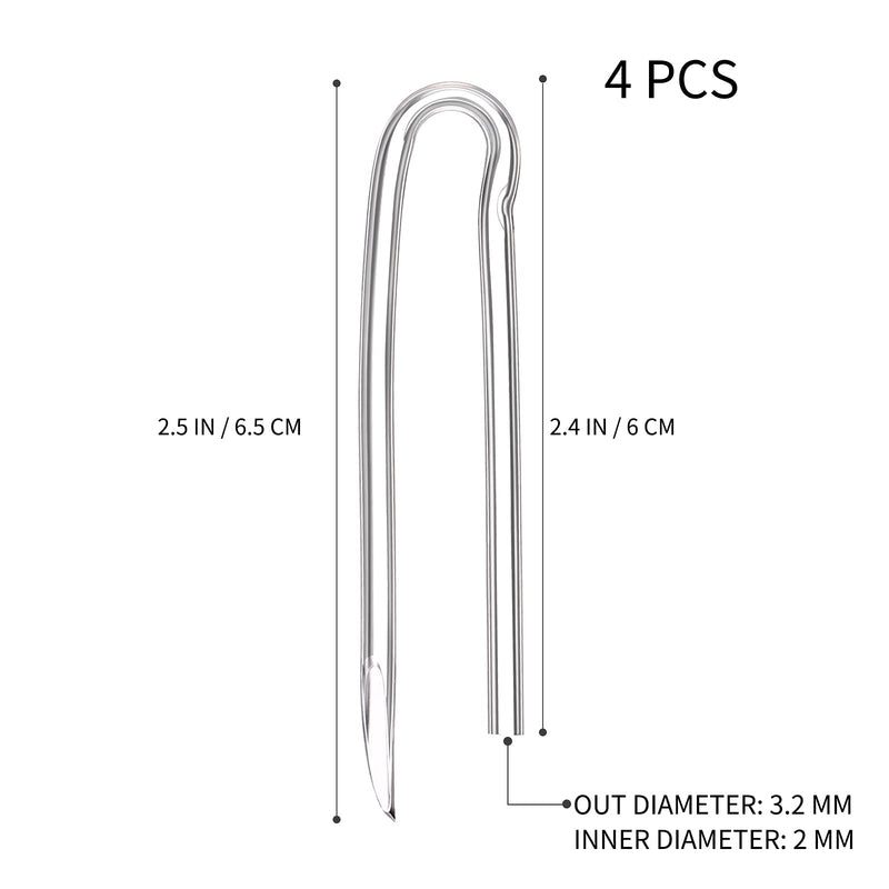 iplusmile Hearing Aid Tubes - Replaceable BTE Earmold Hearing Aid Tubes - Soft Clear PVC Tubing for Hearing Machine(4PCS) 6.5X3X0.5CM - BeesActive Australia