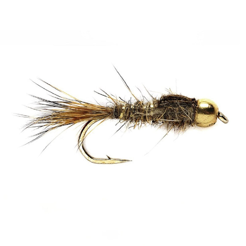 The Fly Fishing Place Bead Head Gold Ribbed Hare's Ear Nymph Fly Fishing Flies - Set of 6 Flies Hook Size 16 - BeesActive Australia