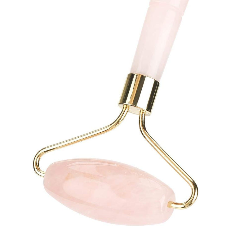 ZJchao Jade Massager Jade Facial Roller Natural Pink Crystal Massager Body Face Massage Roller Wrinkle Removal Skincare Beauty Tool - BeesActive Australia