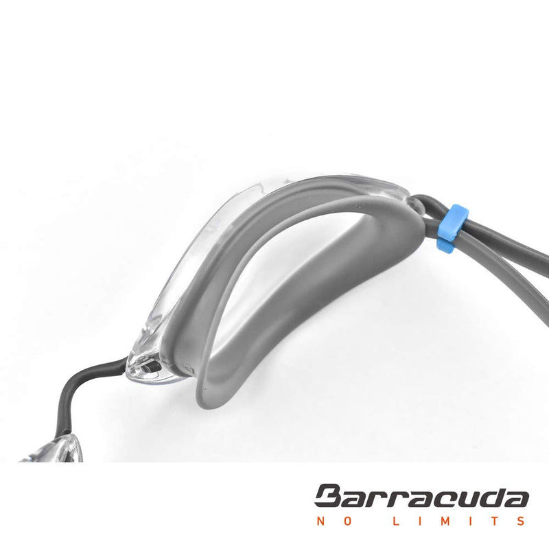 [AUSTRALIA] - Barracuda OP-322 Optical Swim Goggle with 3-Size Nose Pieces, Scratch-Resistant Corrective Lenses, Easy Adjusting for Adults (32295) -7.0 