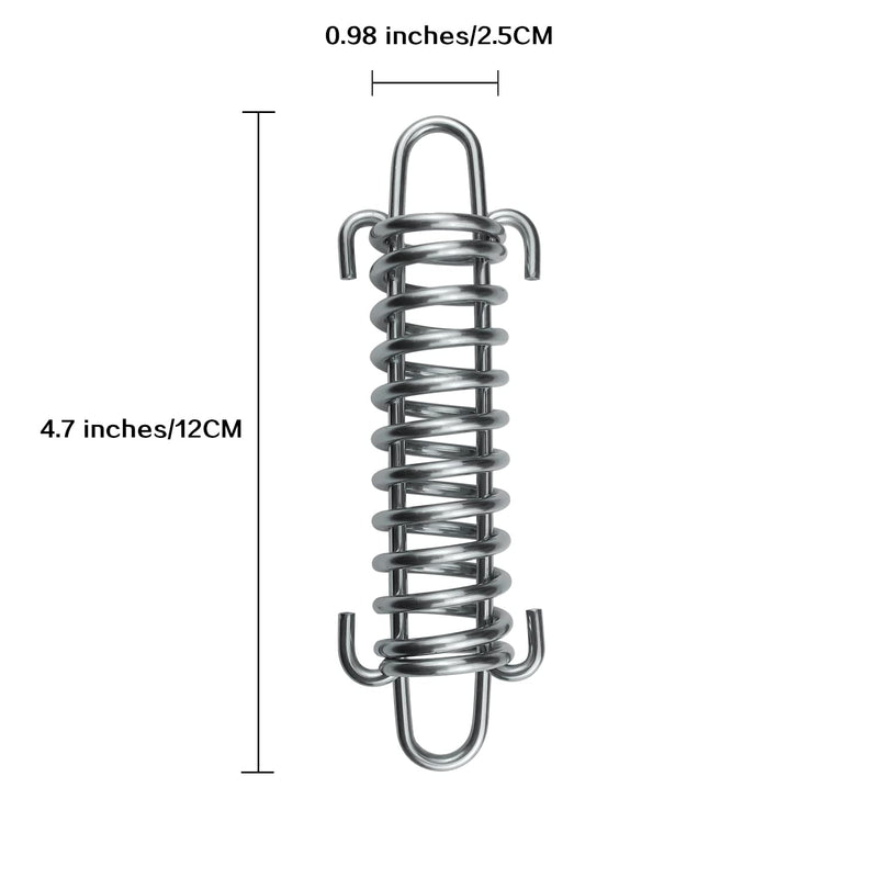 SUUJI Dog Leash Shock Absorbing Spring - 4 Pcs 304 Stainless Steel Dog Cable Tie Out Buffer Spring for Dog Run Or Training,Heavy Duty Tent Rope Fixed Buckle Tensioner for Outdoor Hiking Camping - BeesActive Australia