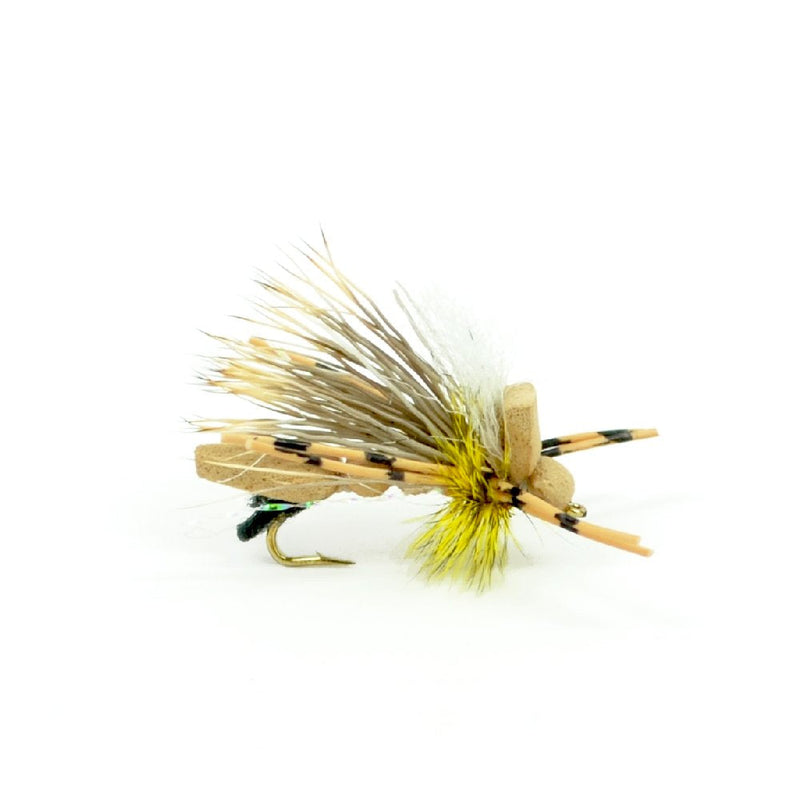 The Fly Fishing Place Basics Collection - Foam Hoppers Dry Fly Assortment - 10 Dry Fishing Grasshopper Flies - 5 Patterns - Hook Size 10 - BeesActive Australia