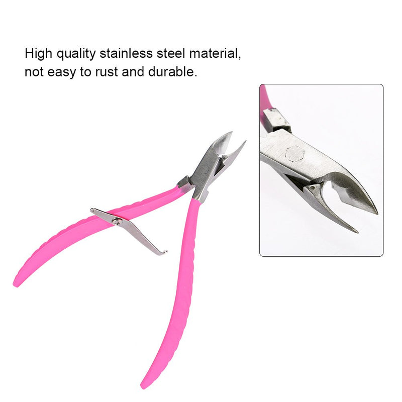 Cuticle Trimmer with Cuticle Pusher, Cimenn Professional Stainless Steel Nail Cuticle Nipper Clipper Dead Skin Scissor Nail Manicure Tool for Fingernails and Toenails - BeesActive Australia