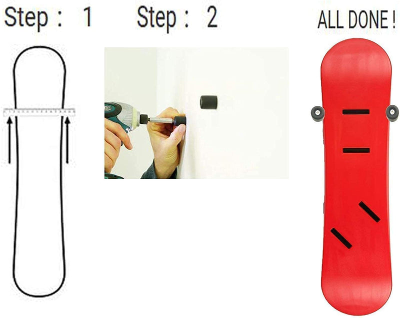 Ski/ Snowboard Storage Rack, Snowboard Display Rack, Wall Mount Storage Organizers, Floating Hanger Rack - Invisible Design - Hold 2 Snowboard - Screws and washer Included - Protect Snow Board - BeesActive Australia