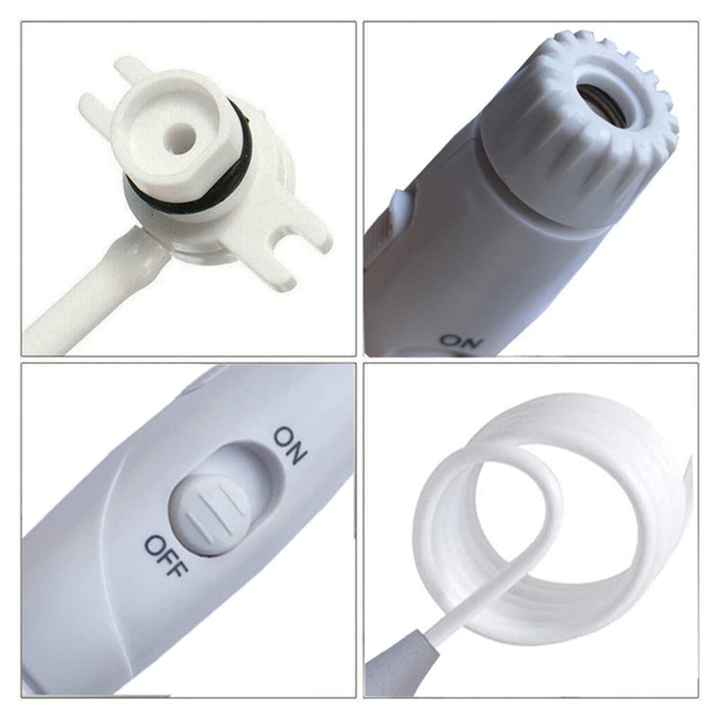 Jerilla Water Flosser Plastic Handle Hose Oral Hygiene Accessories Compatible with Waterpik Oral Irrigator WP-100 WP-660 WP-900 White - Slide Switch - BeesActive Australia