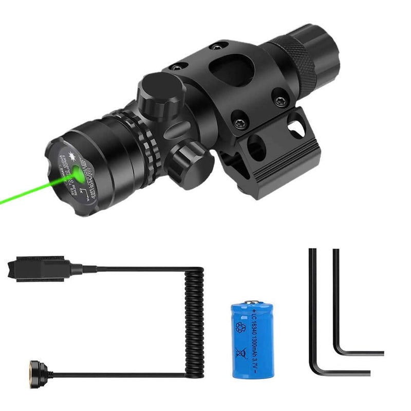 Higoo Tactical Military Green Laser Sight Dot Scope with Ring Mount Compatible with MLOK System and Pressure Switch for Hunting and Shooting - BeesActive Australia