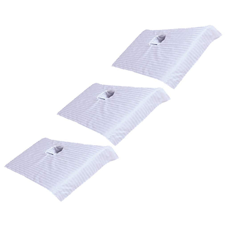 zalati Linens 3pcs Head Cover Sheet with Face Hole Reusable Washable for Massage Couch Spa Bed Table 50*80 cm White - BeesActive Australia