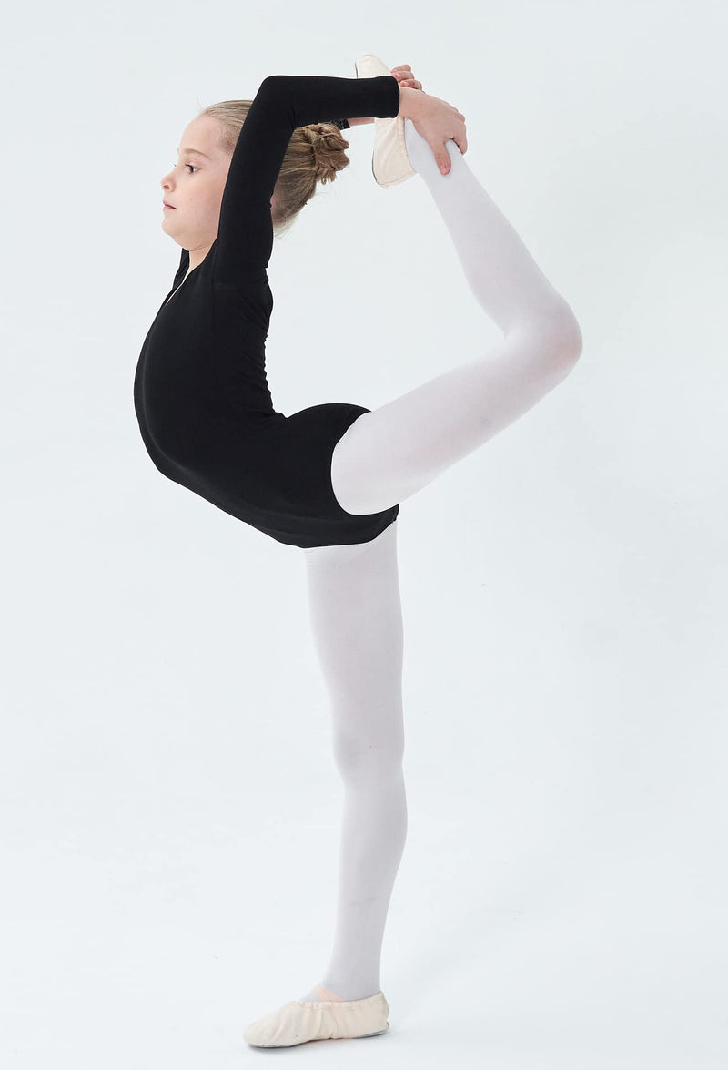 Danswan Girls Long Sleeve Leotards for Dance Ballet Gymnastic Bodysuit Outfit Toddler Kids Leotard Long Sleeve - Black 2-3T - BeesActive Australia