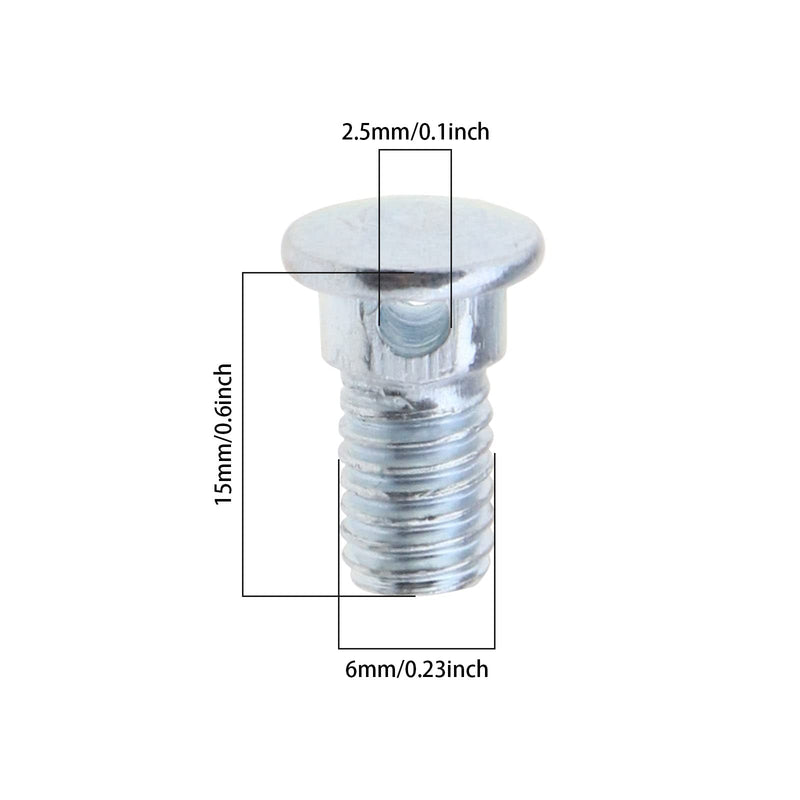 SING F LTD 20Pcs Bicycle Cable Anchor Bolts 6mm with Nuts and Washers for BMX Cross Bike Electric Bike Foldable Hybrid Kids Mountain Racing Trekking Bike Cycling Accessories Round/Hex Head Screw Hex Head Screw - BeesActive Australia