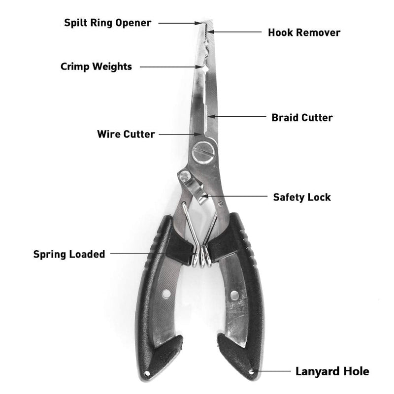 Luoyer Fish Gripper Fishing Pliers Set Fishing Tools Kit Fish Grabber with 40lbs Scale and Measuring Tape Fishing Hook Remover Saltwater Fishing Gifts for Men - BeesActive Australia