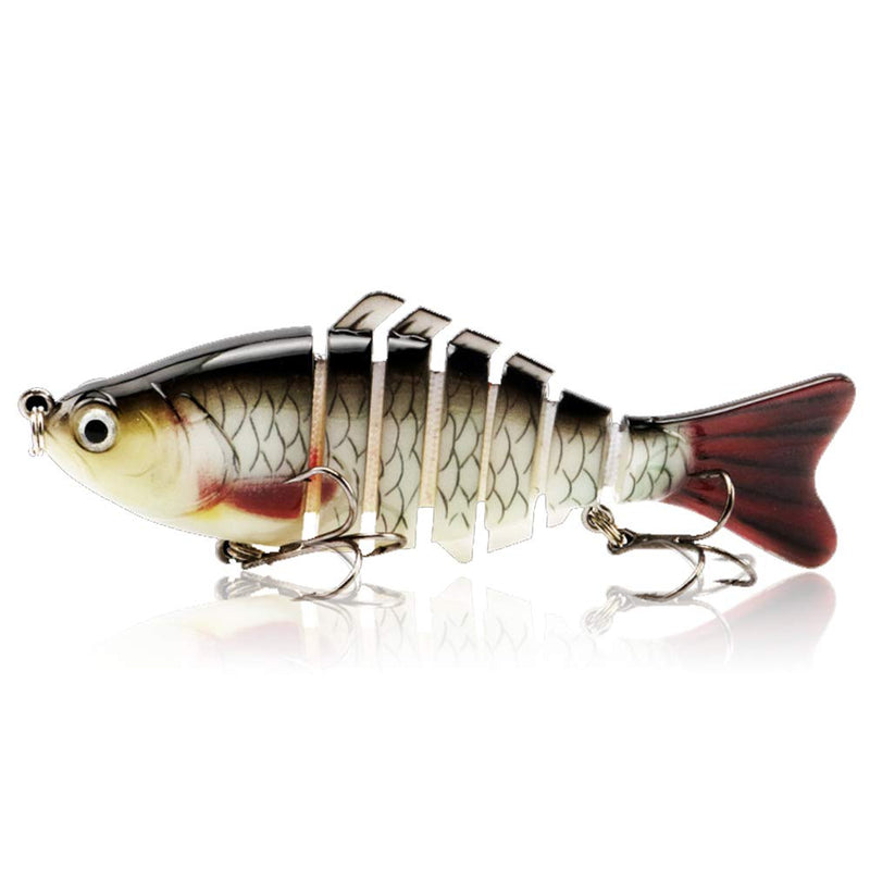 [AUSTRALIA] - Vaka Fishing Lures Lifelike Topwater Bass Lures 4 Pack - Artificial Multi Jointed Swimbaits Carbon Steel Hard Bait, 3.93-inch ABS Fish Lure 