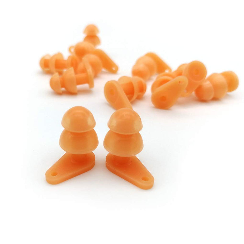 Zooshine Set of 6 Waterproof Kids Swimming Earplugs, Swim Ear Plugs Protect Children's Ears in Water Shower Orange - BeesActive Australia