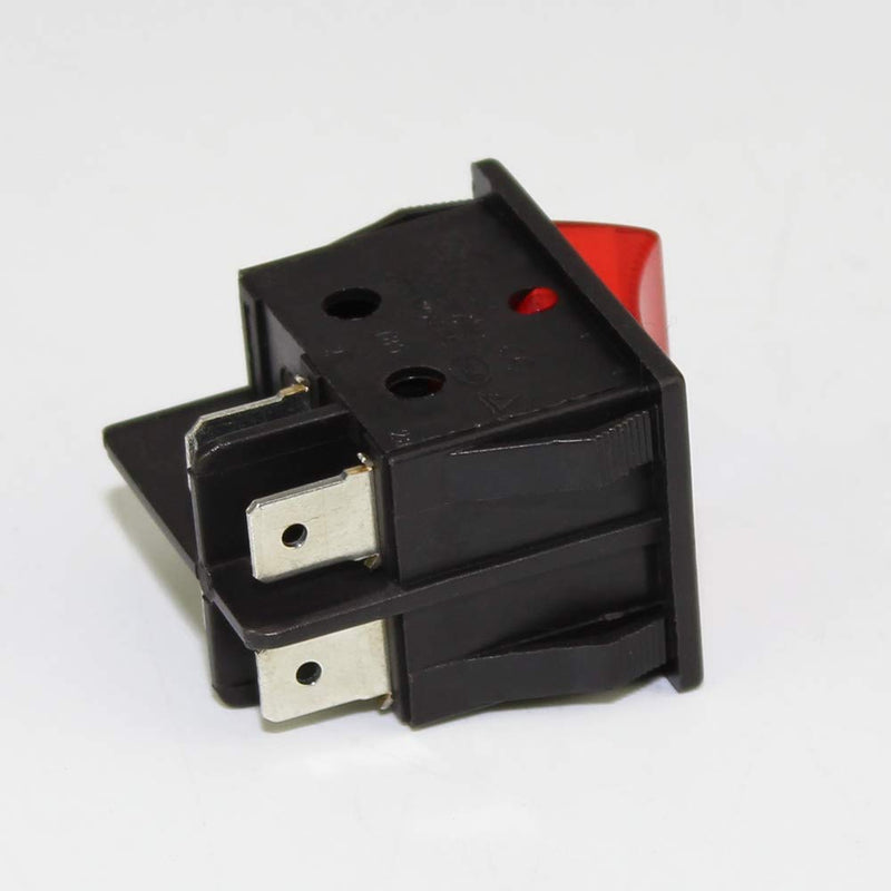 [AUSTRALIA] - DaierTek 5Pcs DPST 4 Pin Rocker Switch 220V Red Light Toggle Switch ON Off 16A 250VAC 20A 125VAC for Boat Car Motorcycle Household Appliances 