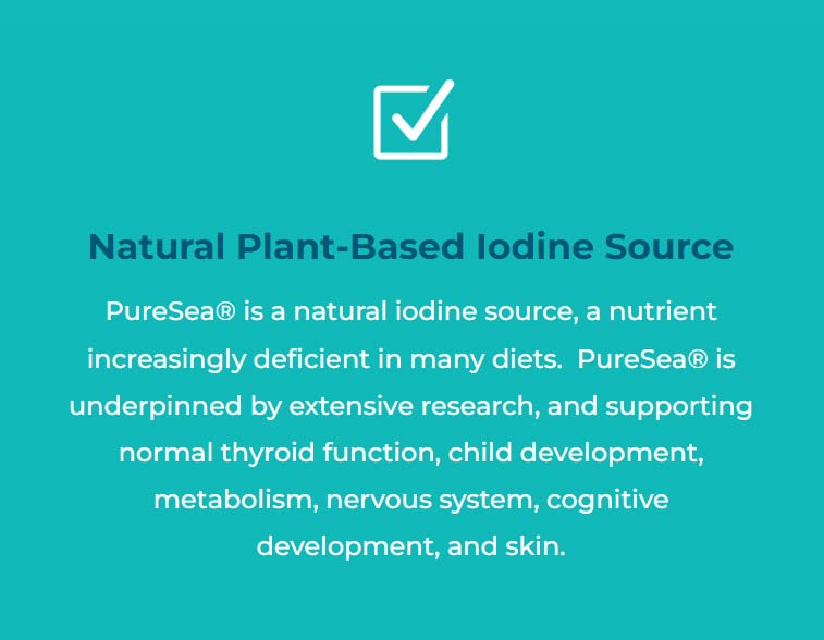Iodine - Organic Scottish Sea Kelp - PureSea® Natural - UK Made - Zero Additives - Vegan (120 Capsule Pouch) - BeesActive Australia