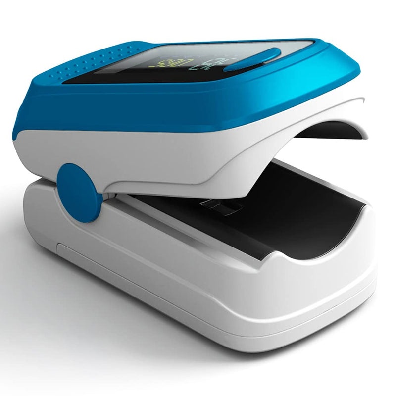 BLT M70CB Fingertip Pulse Oximeter, SpO2 Blood Oxygen Level Saturation Sats Monitor for Adults Meets Medical Standard UK Guidance, Finger Pulse Oximeter CE Approved, Meet NHS Requirement, No Bluetooth Blue - BeesActive Australia