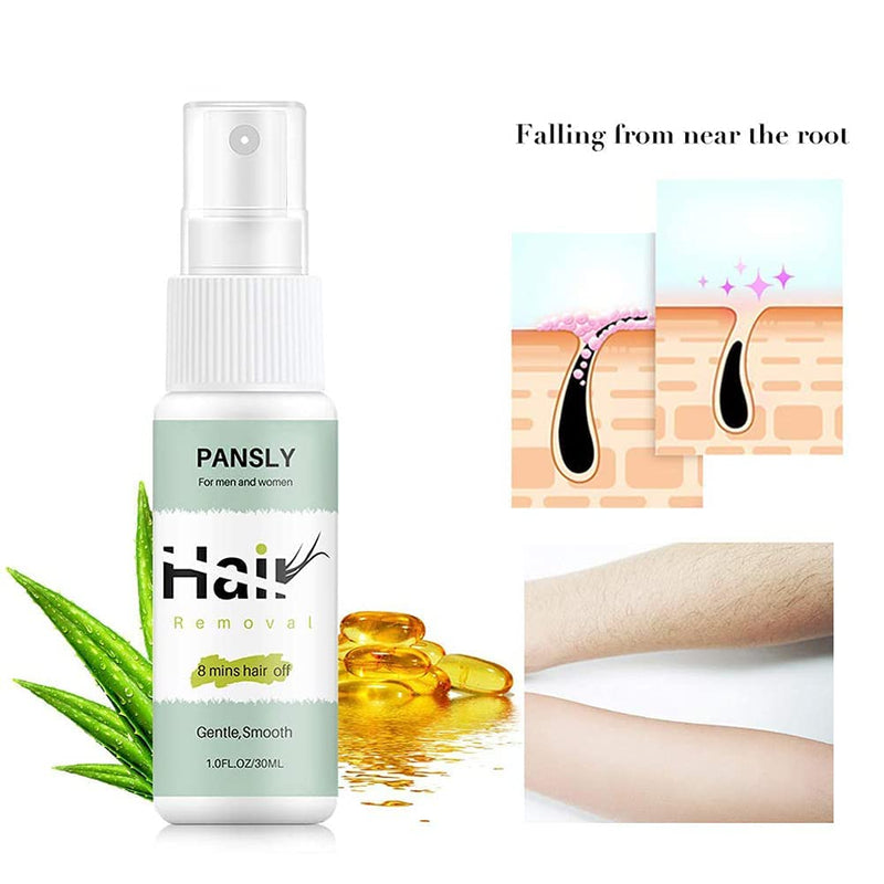Hair Removal Spray For Women and Men, 8 Minutes Hair off Hair Removal for Gentle, Natural Hair Remover for Arms, Underarm, Legs, Bikini Areas, 30 ML - BeesActive Australia