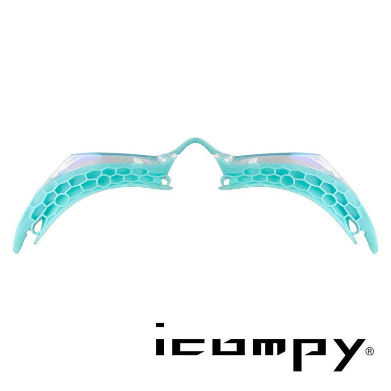 [AUSTRALIA] - LANE 4 icompy Performance & Fitness Swim Goggle - Hydrodynamic Design, Anti-Fog UV Protection for Adults Men Women VC-953 (Clear/Gold/Green) 