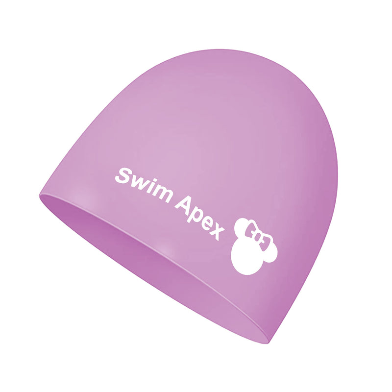 Kids Swim Caps for Kids,Silicone Swimming Cap for Boys Girls, Cartoon Swimming Hat for Long and Short Hair, Waterproof Comfy Bathing Cap, Cover Ears Waterproof Bathing Cap Keep Hair Dry Purple - BeesActive Australia