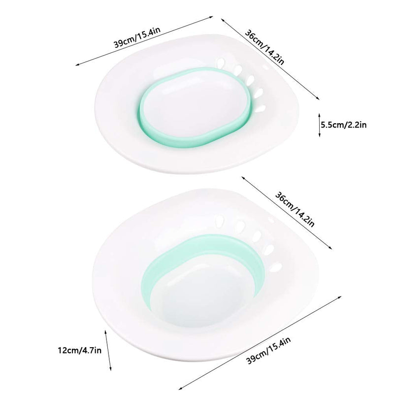 Haofy Sitz Bath for Toilet Seat, Foldable Sits Bath Toilet Hip Bath Tub for Hemorrhoid Treatment, Pregant Women (blue) Blue - BeesActive Australia