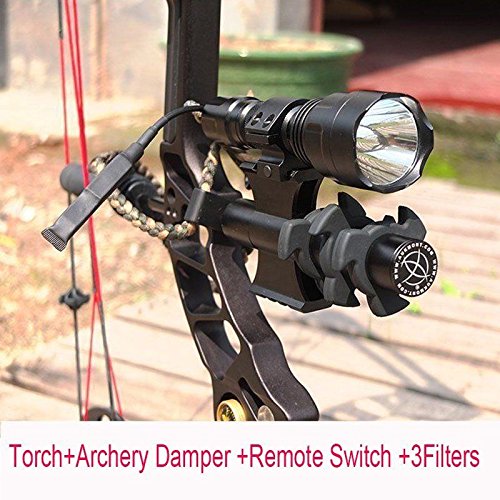 Gazelle-Trading Tactical C8T6 1200 Lumen Archery Compound Bow Sight Flashlight with Damper Mount - BeesActive Australia