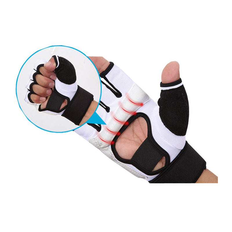 [AUSTRALIA] - Panegy Half Finger Taekwondo Gloves Hand Protector Guard Sandbag Training Gloves S-XL XL(Hand Width:3.9-4.3") 