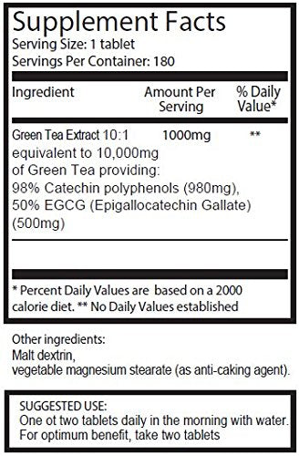Pureclinica High Potency Green Tea 10,000mg 12 months supply.(2 bottles of 180 tablets) Lose weight, improve health, burn fat - BeesActive Australia