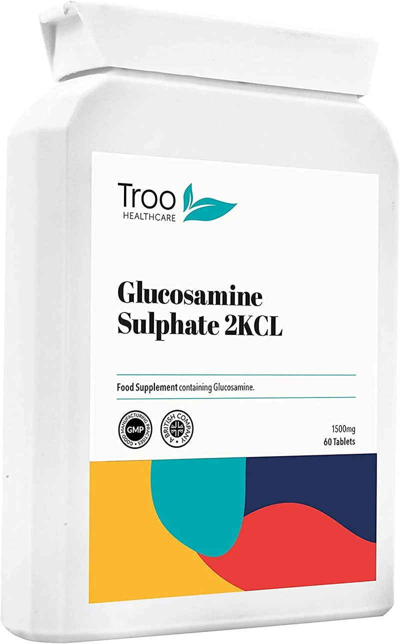 Glucosamine Sulphate 2KCL 1500mg 60 Tablets | 888mg Base Glucosamine per Tablet | UK Manufactured - BeesActive Australia