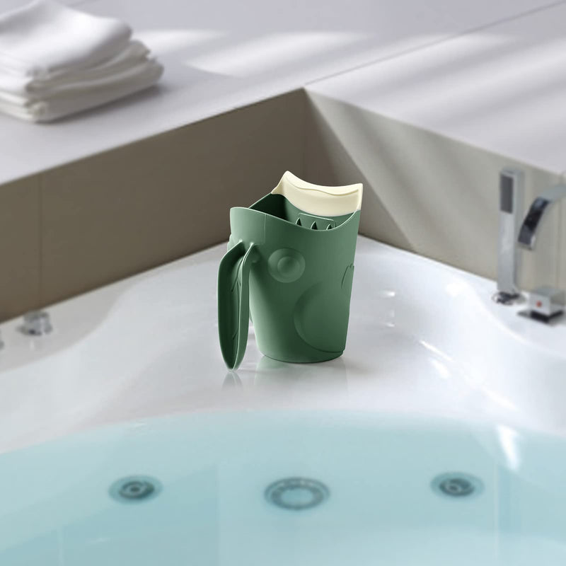 GanEn Bath Rinse Cup for Baby, Cute Frog Shape Baby Bath Cup, Hair Shampoo Rinser for Toddlers (Green) Green - BeesActive Australia