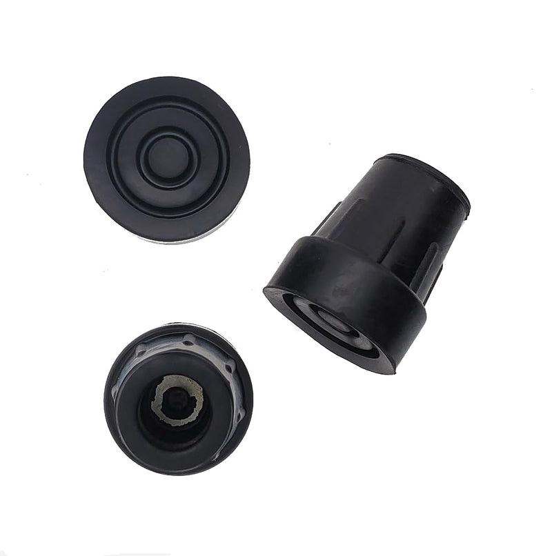 Qty: 2x 18/19mm 3/4" Heavy Duty Rubber Ferrules For Walking Sticks - Black - By Lifeswonderful® - BeesActive Australia