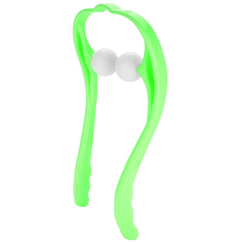 Alucy 3 Colors Manual Neck Massager-Neck and Shoulder Shiatsu Roller Ball Self Massage Tool for Neck and Muscle Pain Relief(Green) Green - BeesActive Australia