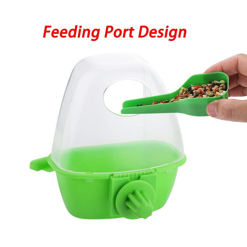 3 Pcs Small Bird Slot Feeder No Mess Cage Hanging Feeder Cup Plastic Food Feeding Box for Parakeet Budgies Cockatiel Lovebird Small Birds - BeesActive Australia