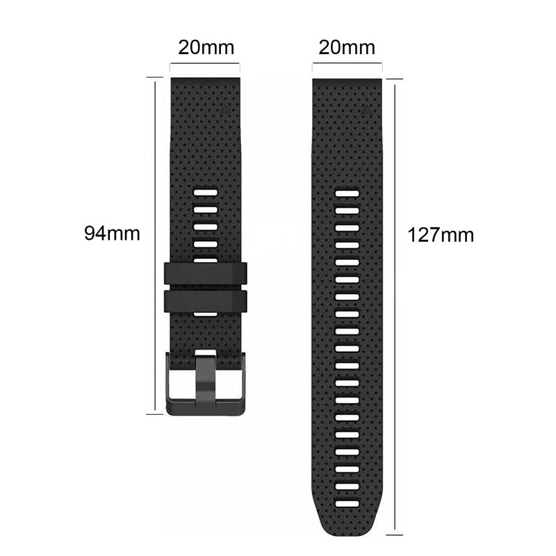 Compatible for Fenix 5S, Soft Silicone Wristband Replacement Watch Band for Fenix 5S/Fenix 5S plus/Fenix 6S/Fenix 6S Pro/fenix 6S Sapphire/D2 delta S (Width: 20mm) Mint Green - BeesActive Australia