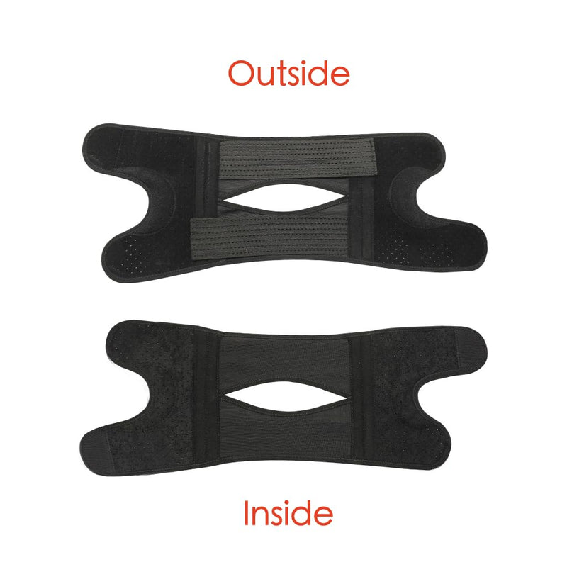 Lxnderment Knee Brace Support, Elastic Compression Wrap Entire Knee for Basketball, Gym, Running, Walking, Hiking, Knee Surgery Recovery Pain Relief, Adjustable (Black) Black - BeesActive Australia