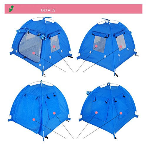 OLizee Breathable Washable Pet Puppy Kennel Dog Cat Folding Indoor Outdoor House Bed Tent Brown,M - BeesActive Australia