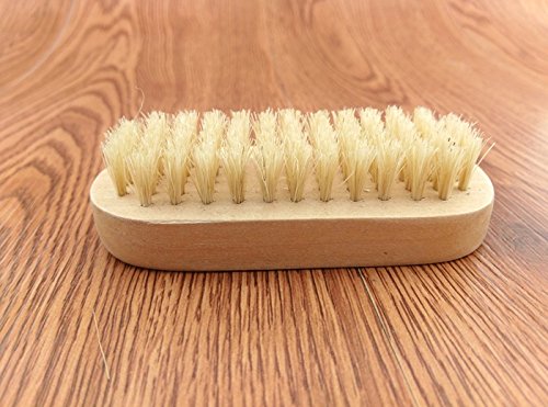 AnHua 2PCS Hand Food Washing Fingernail Nail Brush Bristle & SPA Oil Massage Brush, Wood Handle & Natural Bristle Manicure Brush - BeesActive Australia