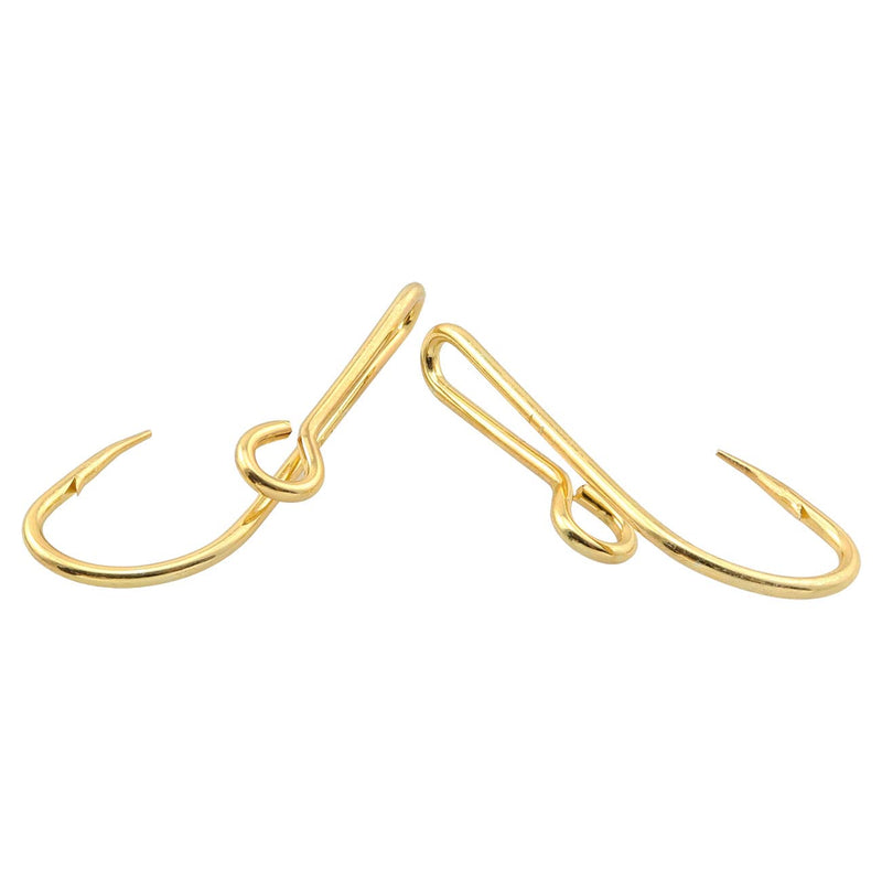 Fish Hook Hat Pins WHYHKJ 4pcs Gold Fish Hook Hat Clip Fish Hooks for Hat, Fish Hook Hat Clip for Outdoor - BeesActive Australia