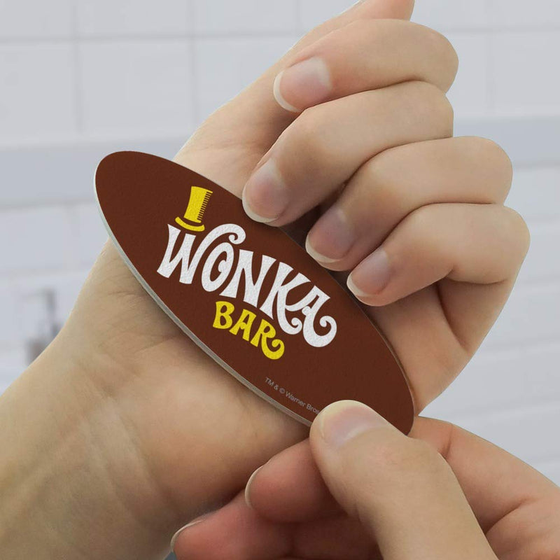 Willy Wonka and the Chocolate Factory Wonka Bar Logo Double-Sided Oval Nail File Emery Board Set 4 Pack - BeesActive Australia