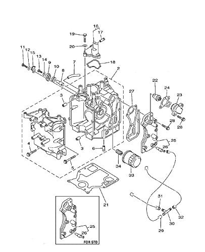 [AUSTRALIA] - Boat Motor 62Y-12414-00 Thermostat Cover Gasket for Yamaha 4-Stroke F15 F25 F30 F40 F50 F60 T9.9 T25 T60 Outboard Engine 