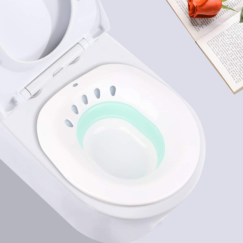 Haofy Sitz Bath for Toilet Seat, Foldable Sits Bath Toilet Hip Bath Tub for Hemorrhoid Treatment, Pregant Women (blue) Blue - BeesActive Australia