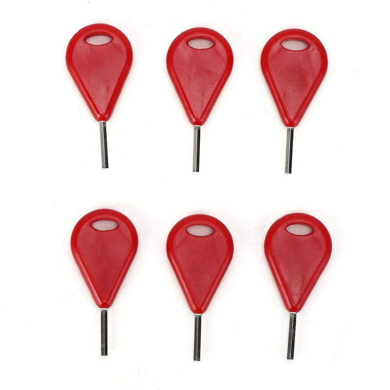 Vbest life Pack of 6 Surfboard Fin Key, Metal Hex Key Surf Fin Key Spare Replacement Surfing Boar Accessory(red) - BeesActive Australia