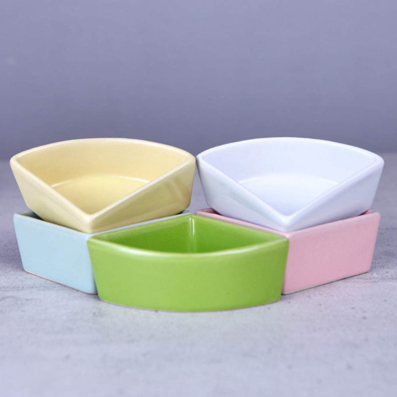 balacoo Hamster Feeding Bowl Ceramic Small Animal Food and Water Bowl for Hamster Guinea Pig Rat Gerbil (Yellow) - BeesActive Australia
