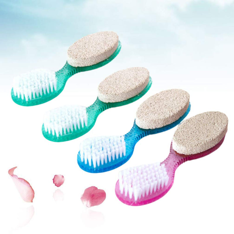 Milisten 4pcs Pedicure Paddle Kit Tool 4 in 1 Pumice Stone Exfoliator Feet Foot Hand Toe Nail Cleaning Brush File Emery Board Manicure Pedicure Foot Rasp Callus Corn Remover - BeesActive Australia